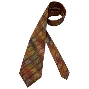 MISSONI Multicolor Geometric Silk LUXURY Tie ITALY